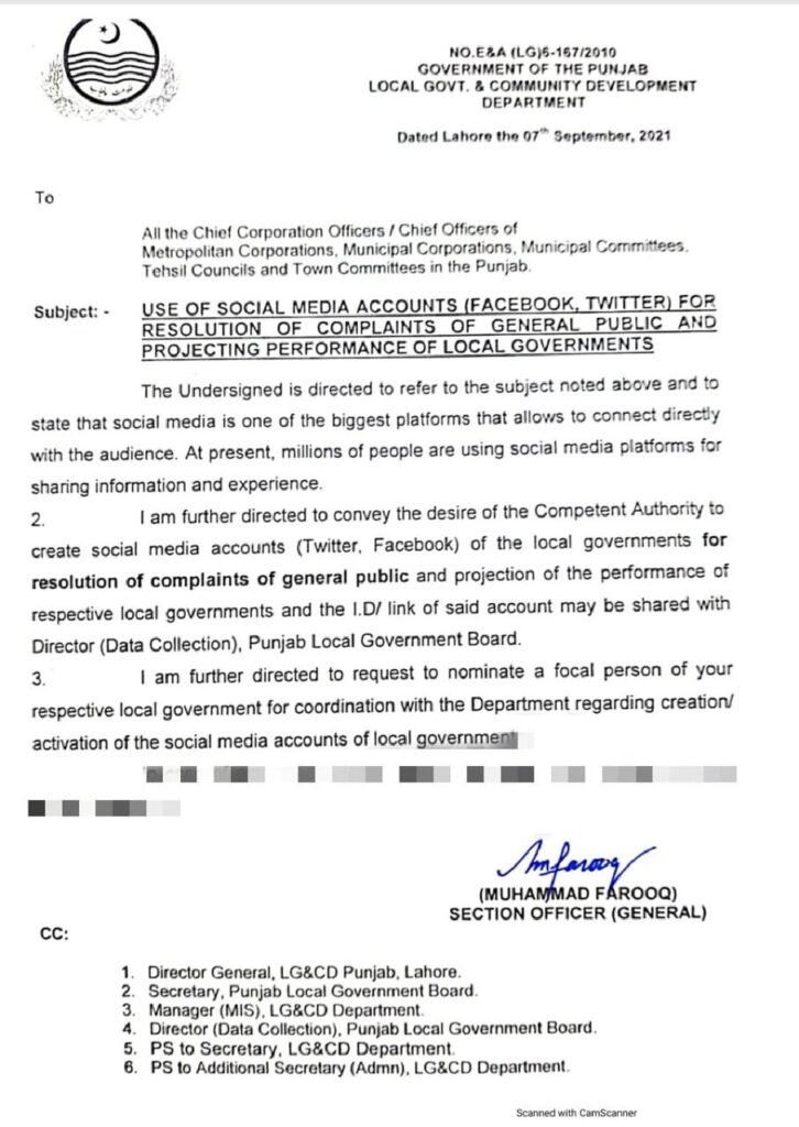 USE OF SOCIAL MEDIA FOR RESOLUTION OF COMPLAINTS OF LOCAL GOVERNMENTS