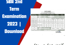 Date Sheet SBA 2nd Term Examination 2023 | Download