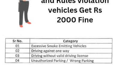 Smoke-Emitting and Rules violation vehicles Get Rs 2000 Fine