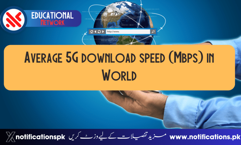Average 5G download speed (Mbps) in World