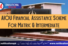 AIOU Financial Assistance Scheme For Matric & Intermediate