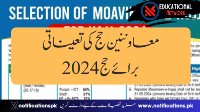 Selection of Moavineen e Hujjaj for Hajj 2024 NTS Registration